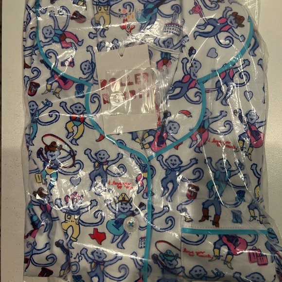 NWT Roller Rabbit Austin, Texas Polo Pajama set XS - Picture 3 of 4